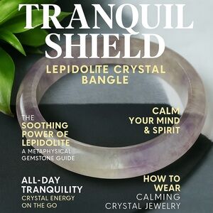 Lepidolite Crystal Bangle